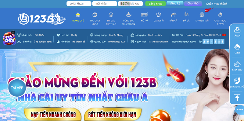 123B &ndash; Nh&agrave; c&aacute;i số 1 chuy&ecirc;n Casino uy t&iacute;n nhất nh&igrave; Ch&acirc;u &Aacute;